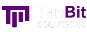Ten Bit logo white